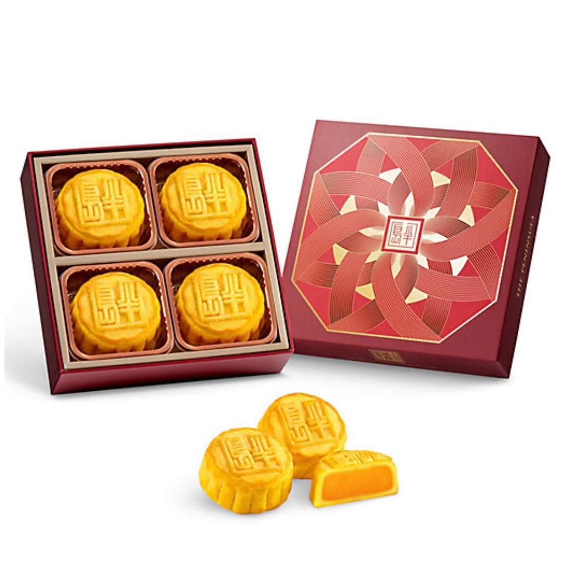 Mini egg custard mooncakes