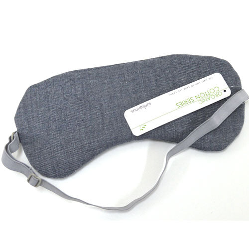 Co.Organics Premium Organic Cotton Travel & Relaxation Sleep Eye Mask – Adjustable Head Strap – Gray