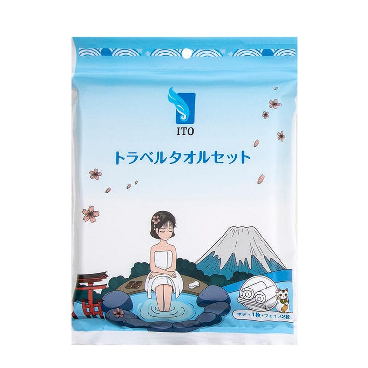 ITO Travel Towel Set (1 Body + 2 Faces) 3pcs