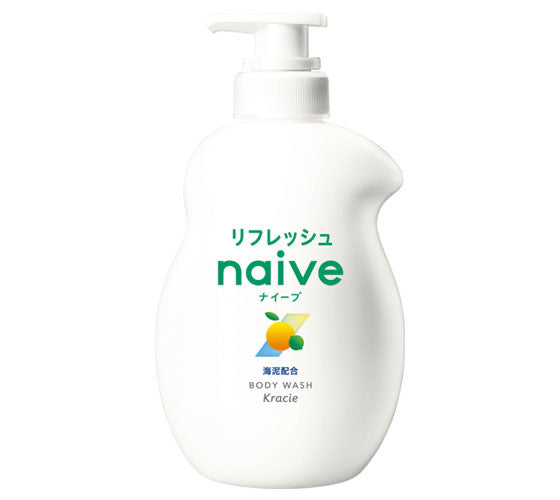 KRACIE Naive Body Soap
Refreshing Grapefruit (Sea Mud Formula)530ml