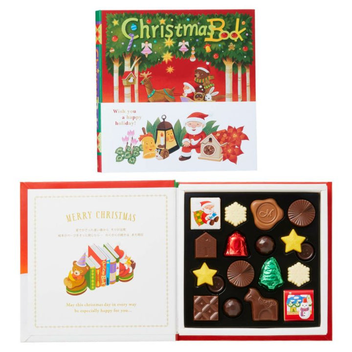 Morozoff Christmas Chocolate Book Gift Box 74g x 18 pieces