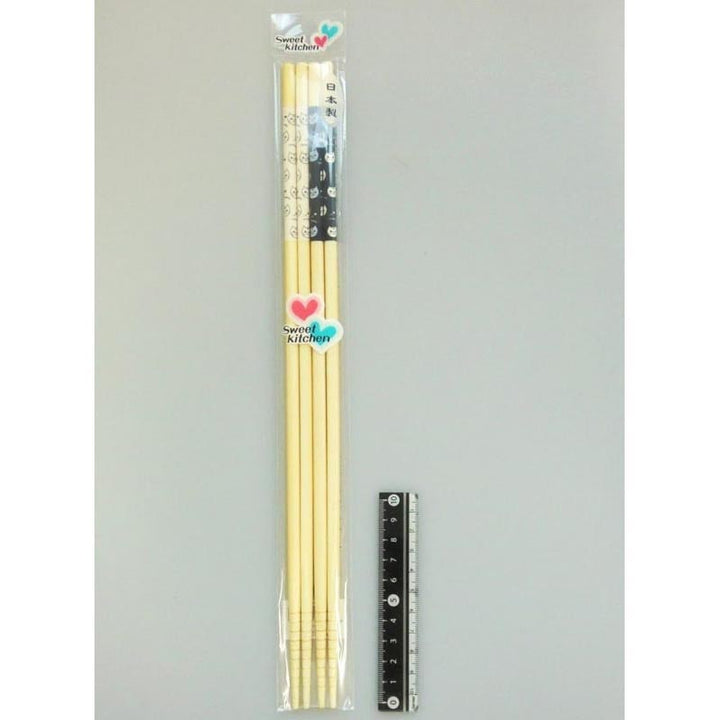 Minette cat bamboo cooking chopsticks two pairs