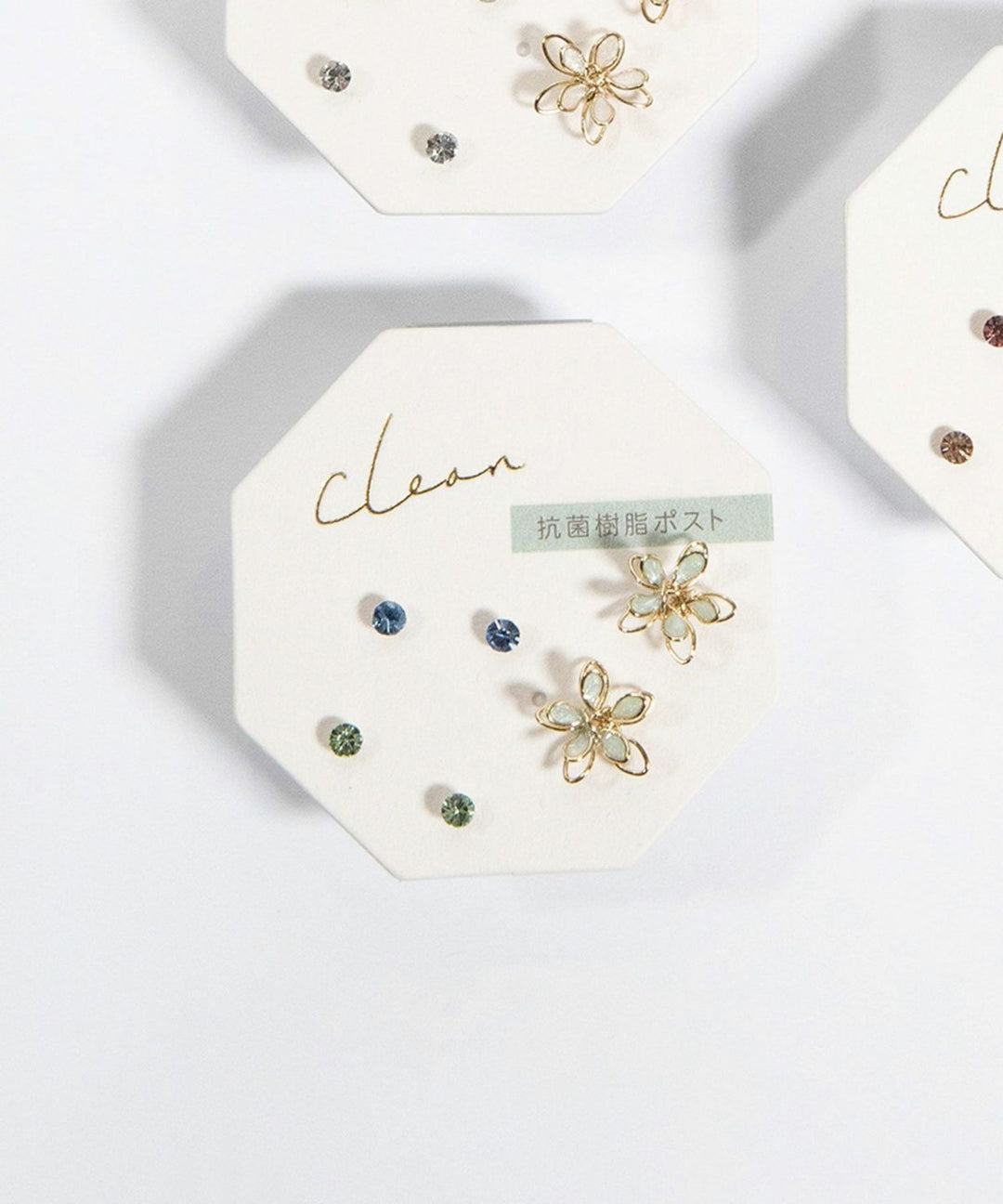 JUNO [Classic Popularity] Epoflower Antibacterial Resin Earring Set