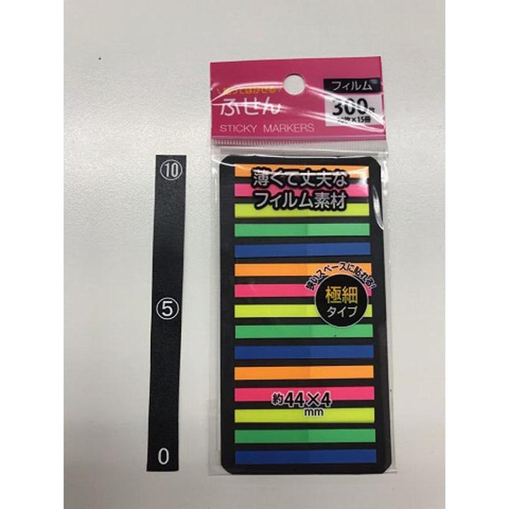 Hapila fluorescent translucent ultra slim film sticky markers 300 sheets Japanese stationery package