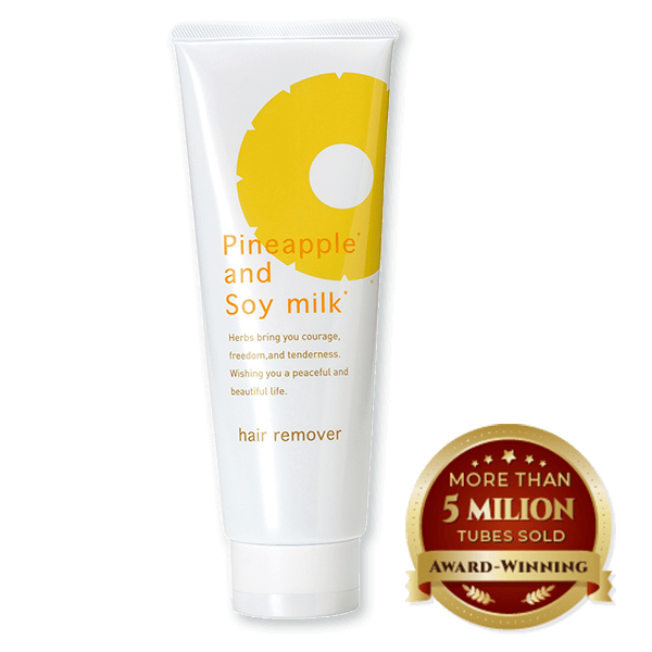 Pineapple and Soy Milk Hair Removal Cream, DIY hair-removal, quasi drug, body, bikini, sensitive skin, kids, pain and odor-free, made in Japan,230 g