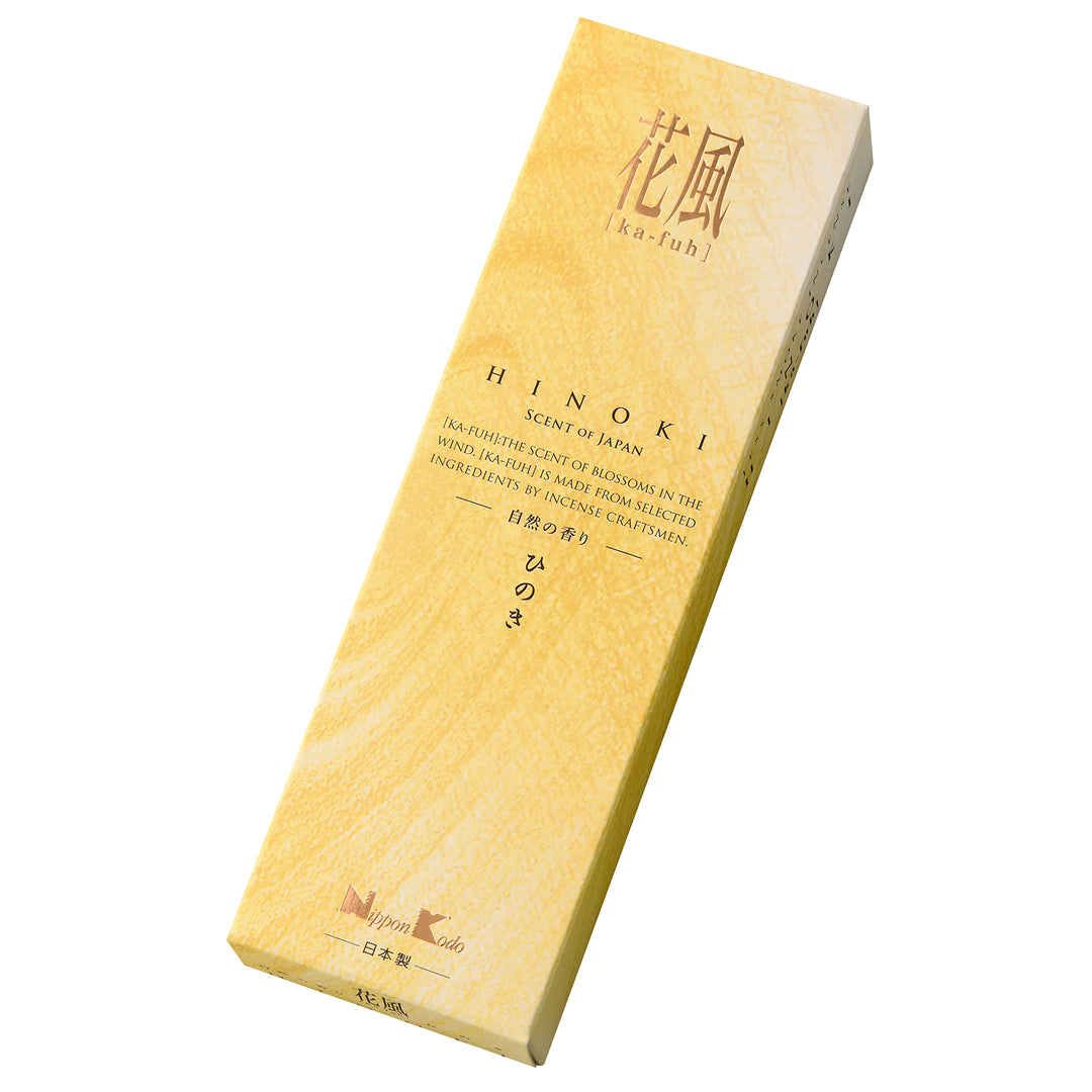 Nippon Kodo Ka-Fuh Hinoki incense box angled view