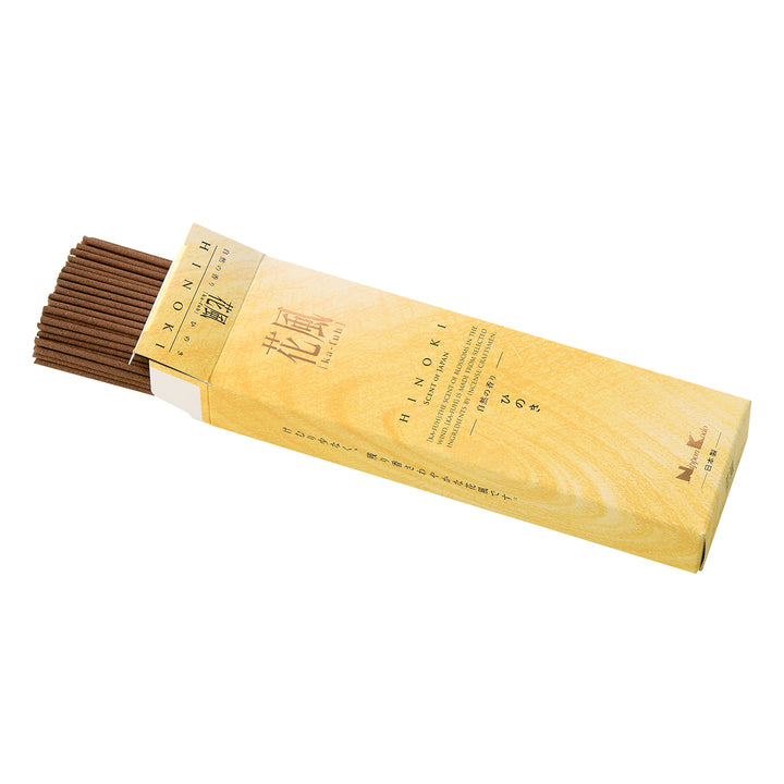 Ka-Fuh Hinoki Japanese incense sticks and package detail by Nippon Kodo