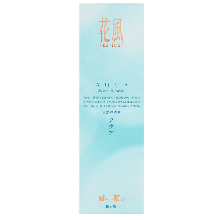 Nippon Kodo Ka-Fuh Aqua low smoke Japanese incense 50g front package
