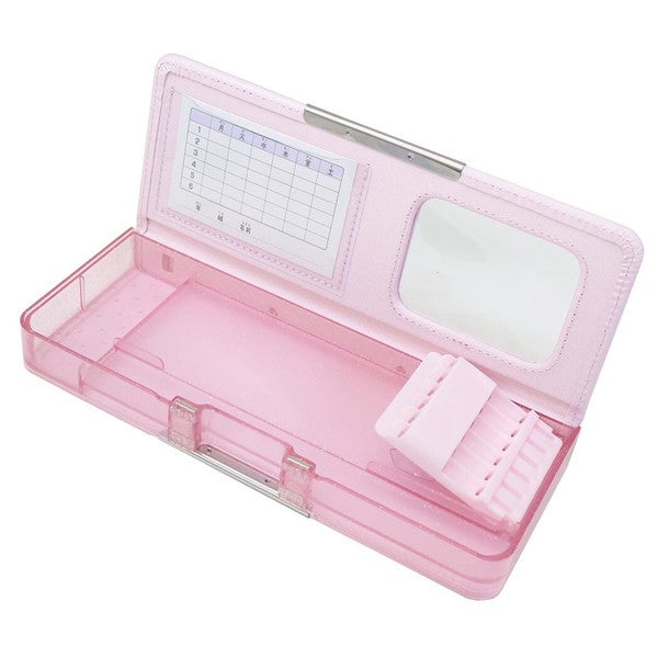 TOUGHTY Ribbon double-sided pencil case open interior with timetable card