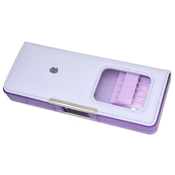 Kamio Japan TOUGHTY double-sided pencil case Neko cat front view