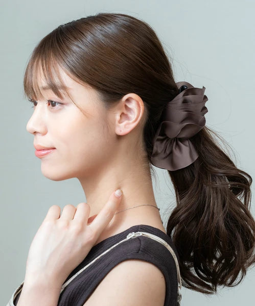 JUNO Fixed ruffled ribbon banana clip Yui mart