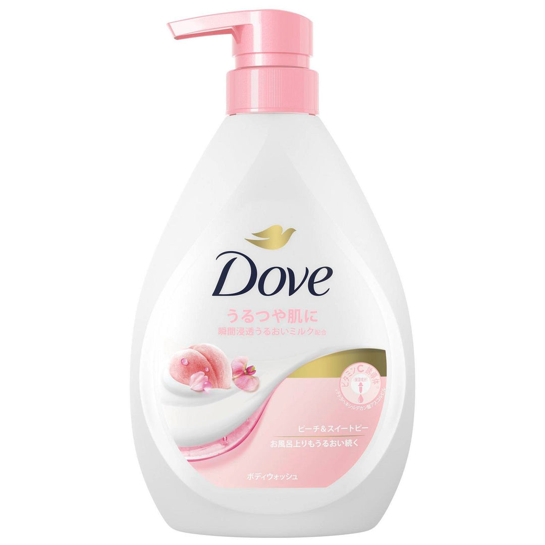 Dove moisturizing body wash peach and sweet pea 470g pump bottle