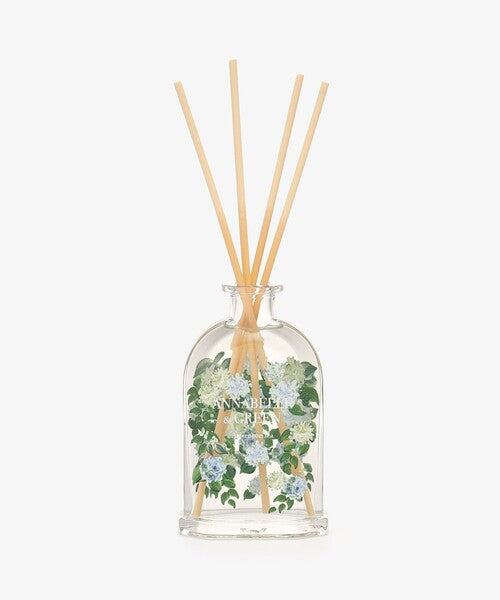 Garden Diffuser Annabelle and Green bottle botanical design detail