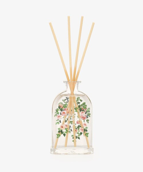 Garden Diffuser Rose in Bloom bottle botanical rose detail
