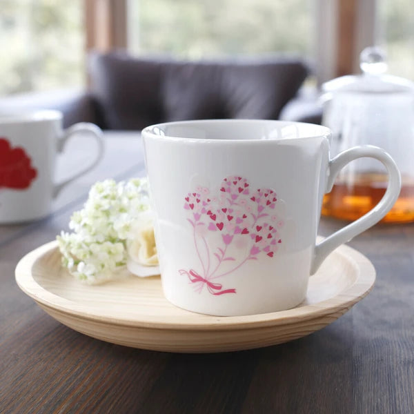 Heartwarming Flower-Shaped Mug [Color-Changing with Temperature, Mino Ware, Made in Japan]