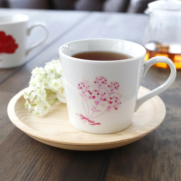 Heartwarming Flower-Shaped Mug [Color-Changing with Temperature, Mino Ware, Made in Japan]