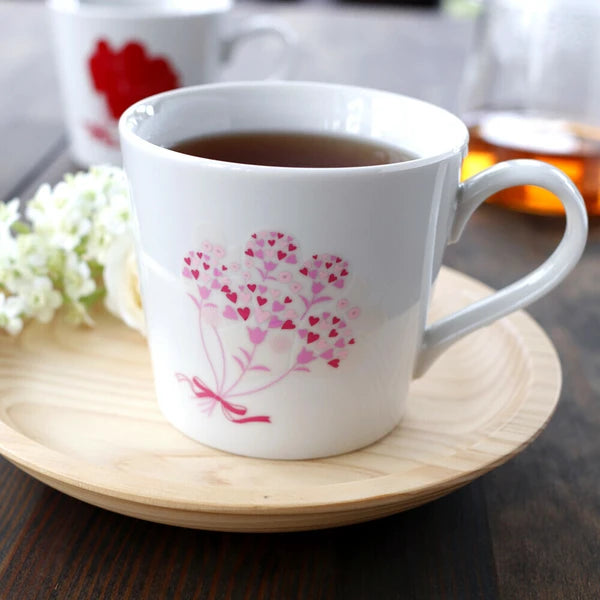 Heartwarming Flower-Shaped Mug [Color-Changing with Temperature, Mino Ware, Made in Japan]