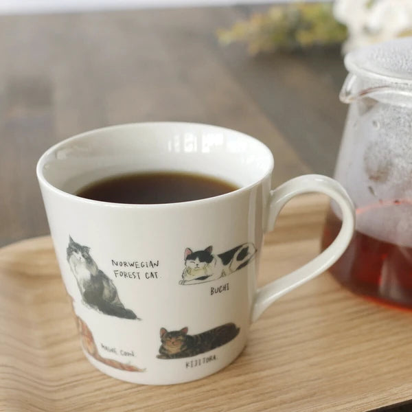 Warming Mug Yuru Neko 2 [Color-Changing with Temperature, Mino Ware, Made in Japan]