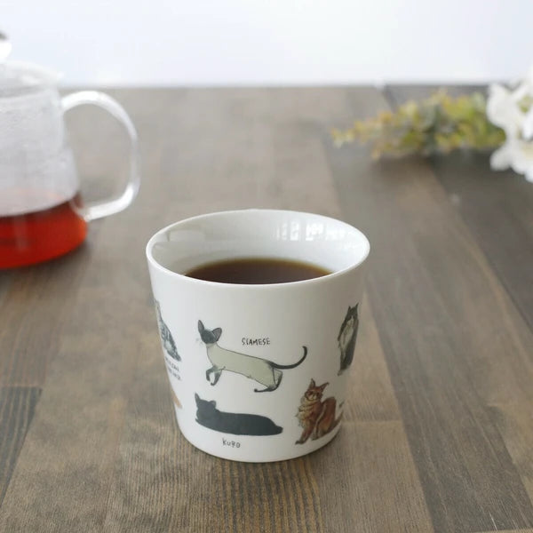 Warming Mug Yuru Neko 2 [Color-Changing with Temperature, Mino Ware, Made in Japan]