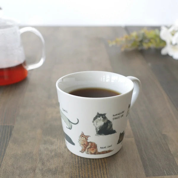 Warming Mug Yuru Neko 2 [Color-Changing with Temperature, Mino Ware, Made in Japan]