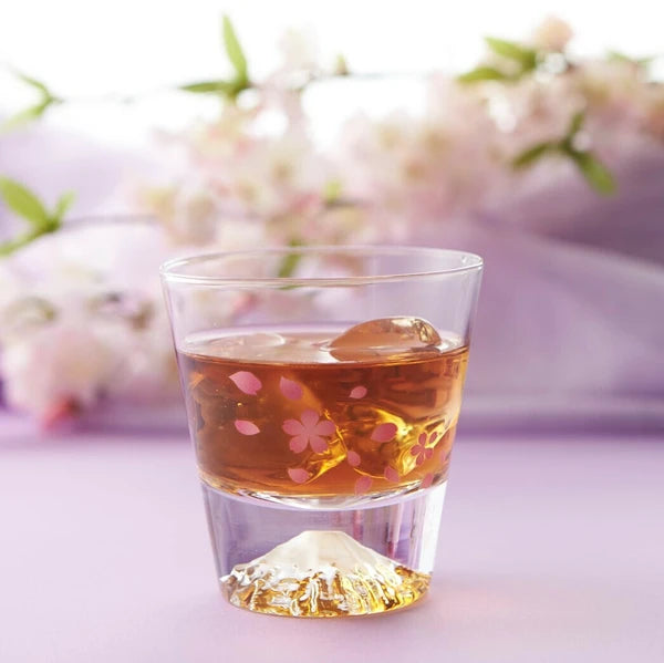 Cool Sakura Dance Mount Fuji Rock Glass