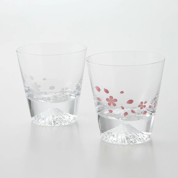 Cool Sakura Dance Mount Fuji Rock Glass