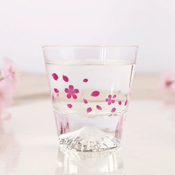Cool Sakura Dance Mount Fuji Rock Glass