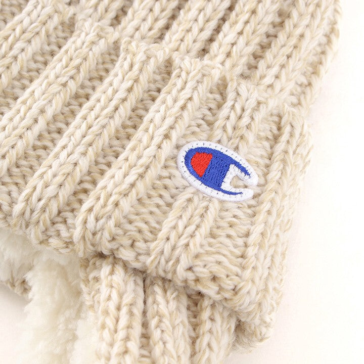 Champion ribbed pom-pom ear-flap knit beanie product detail 8