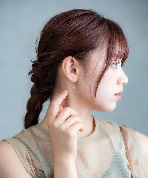 Dangling Pansy Earrings [Made in Japan]