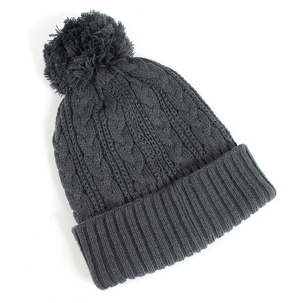 【Pre-Order】PEANUTS Snoopy Cable-Knit Pom-Pom Beanie PEANUTS