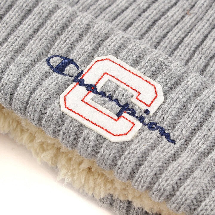 Champion Kids pom-pom ear-flap knit beanie product detail 6