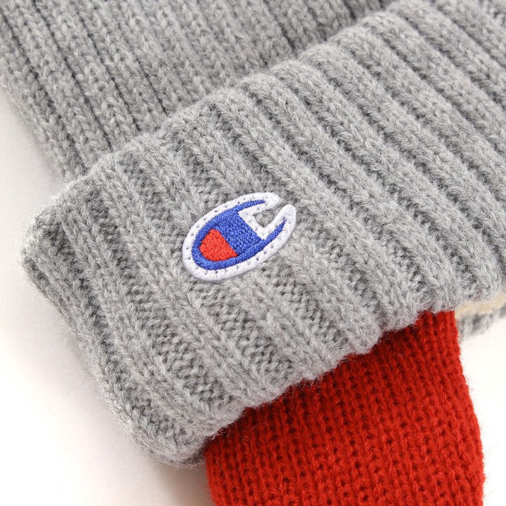 Champion Kids pom-pom ear-flap knit beanie product detail 9