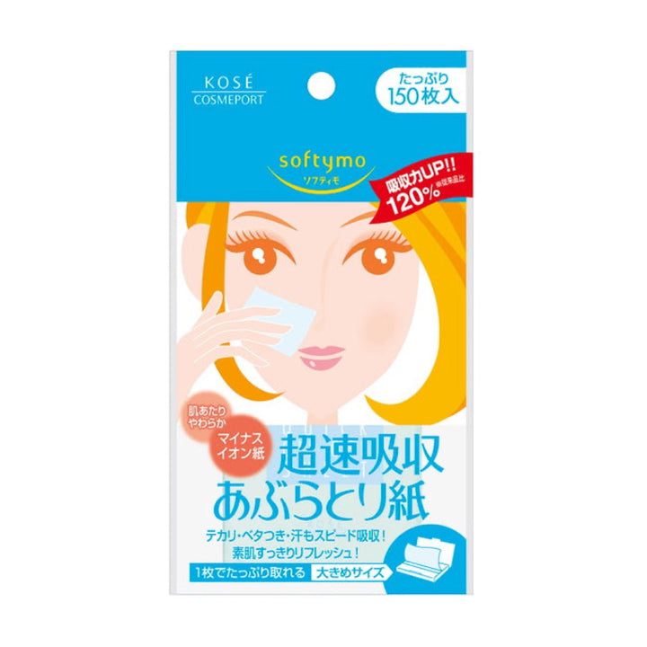 KOSE Softymo Super Quick Oil-Blotting Paper 150 Sheets package