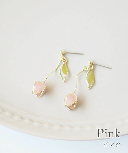 JUNO【Made in Japan】3D tulip earrings