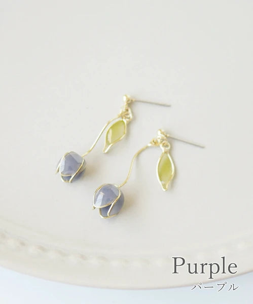 JUNO【Made in Japan】3D tulip earrings