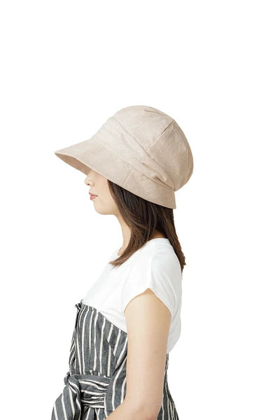 Japan UV CUT Cool Sunscreen Small Face Sun Visor Foldable Beige
