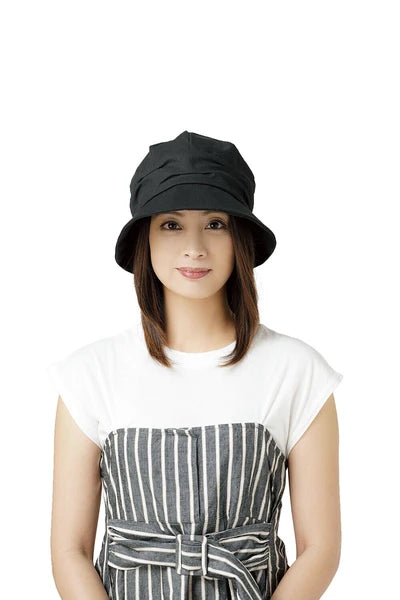 Japan UV CUT Cool Sunscreen Small Face Visor Foldable Black