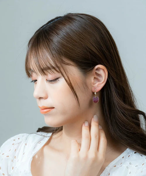 MUK [Made in Japan] Check earrings Umeko Zakka