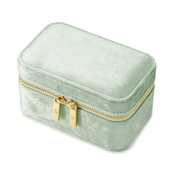 4°C Portable Elegant Flannel Jewelry Box Gift Box，Green