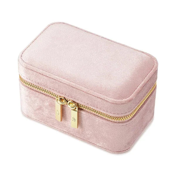 4°C Portable Elegant Flannel Jewelry Box Gift Box,Pink