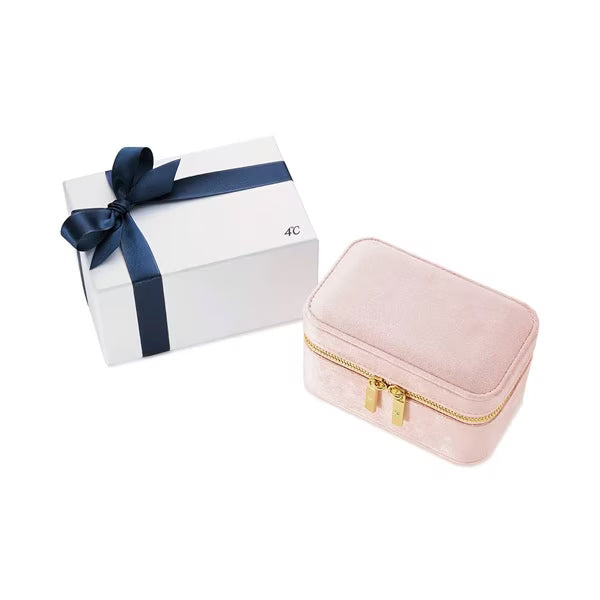 4°C Portable Elegant Flannel Jewelry Box Gift Box,Pink