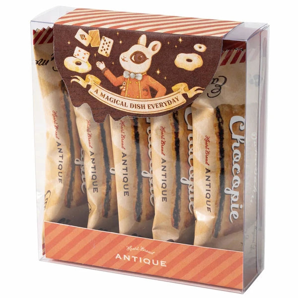 Heart-shaped bread with a retro-style crispy chocolate filling (5 pieces) Yui mart