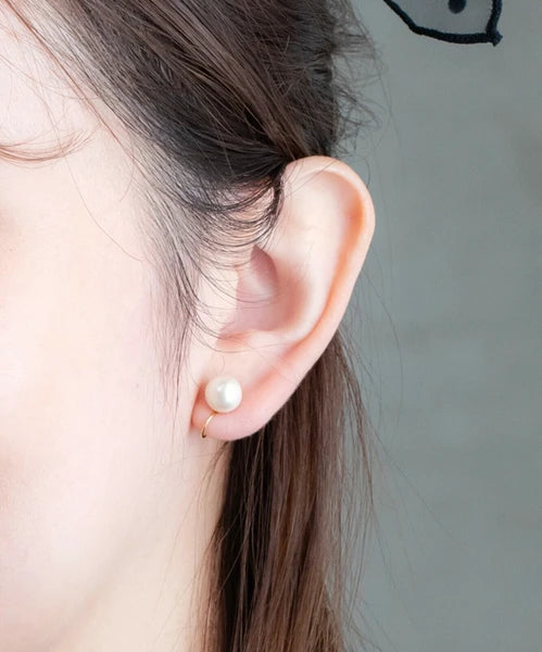 JUNO Ewal Pearl Non-pierced Earrings [Made in Japan]