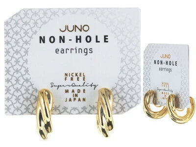 JUNO Overlapping non-pierced earrings[Made in Japan]