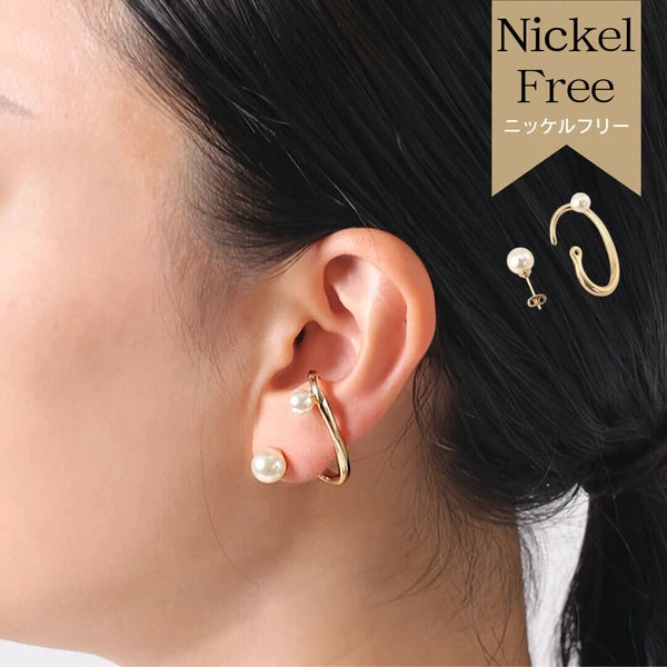 Shesay Earrings/Glass Pearl Nickel-Free Left Ear Single