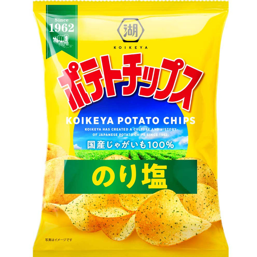Koikeya Potato Chips Nori Shio Seaweed Salt 55g bag