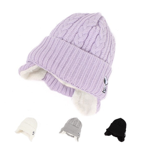 【Pre-Order】PEANUTS Snoopy Kids Ear-Flap Knit Beanie PEANUTS