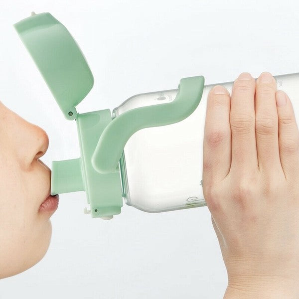 Skater Timing Design Transparent Direct Drinking Plastic Water Cup Large Capacity 1000ml （Miffy）