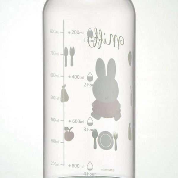 Skater Timing Design Transparent Direct Drinking Plastic Water Cup Large Capacity 1000ml （Miffy）