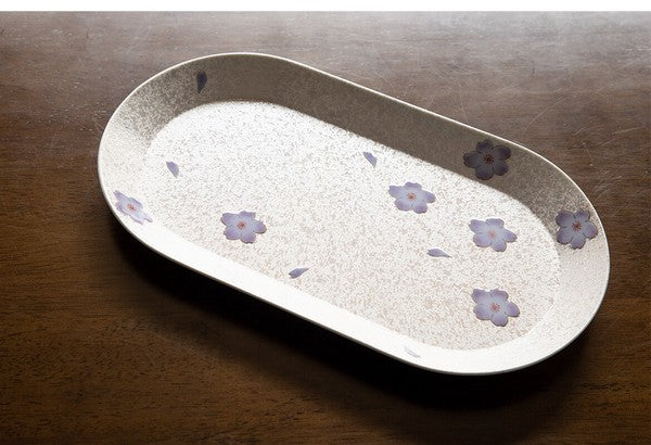 Tasei Kiln Lilac Cherry Blossom Oval Serving Tray – Arita Ware Tasei Kiln
